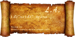László Anina névjegykártya
