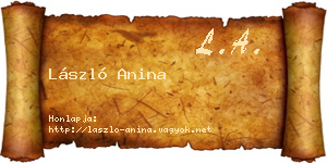 László Anina névjegykártya